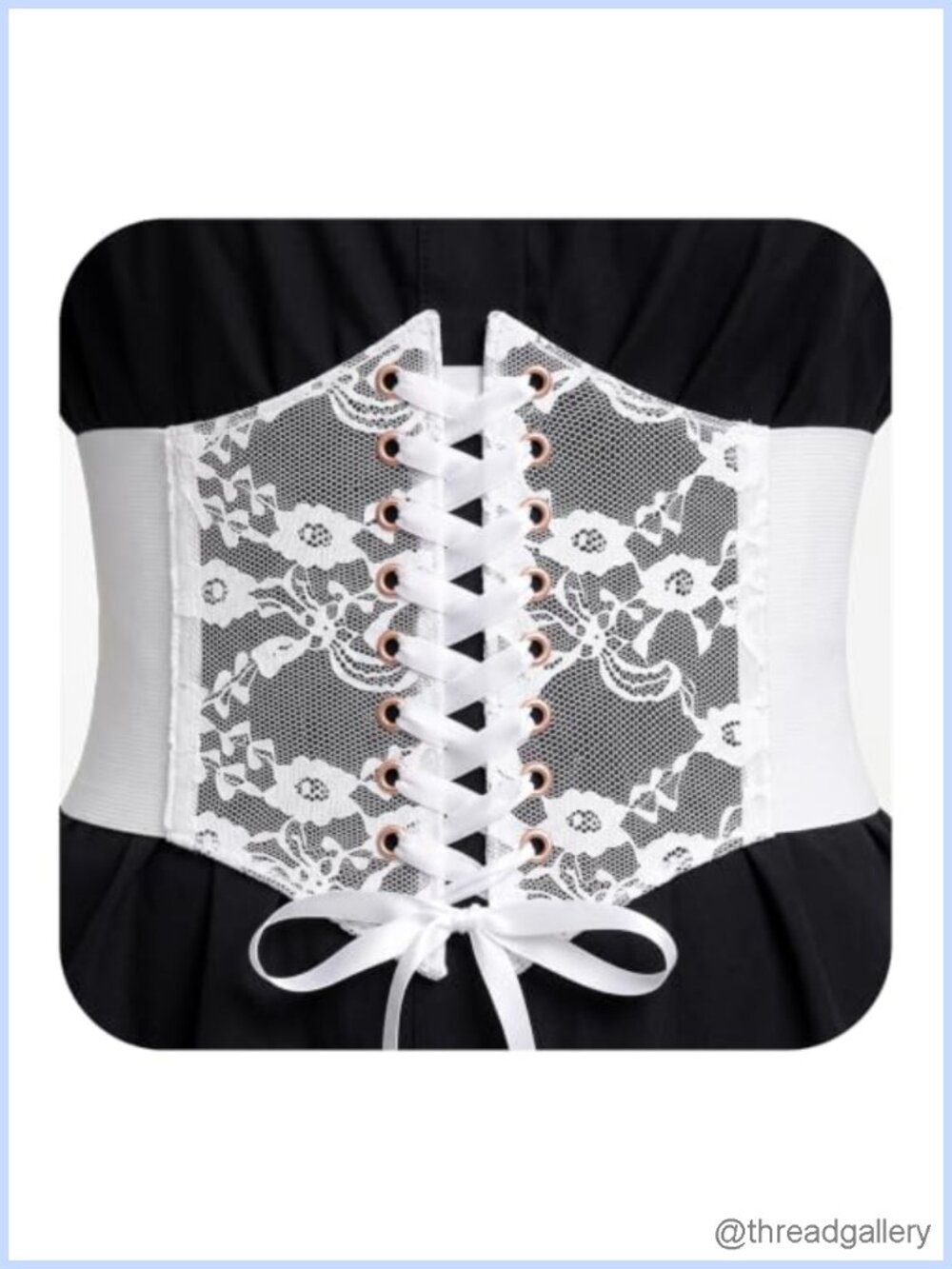 Wide Elastic Lace Corset Belt Waist Belt for Shirt Dress Party
